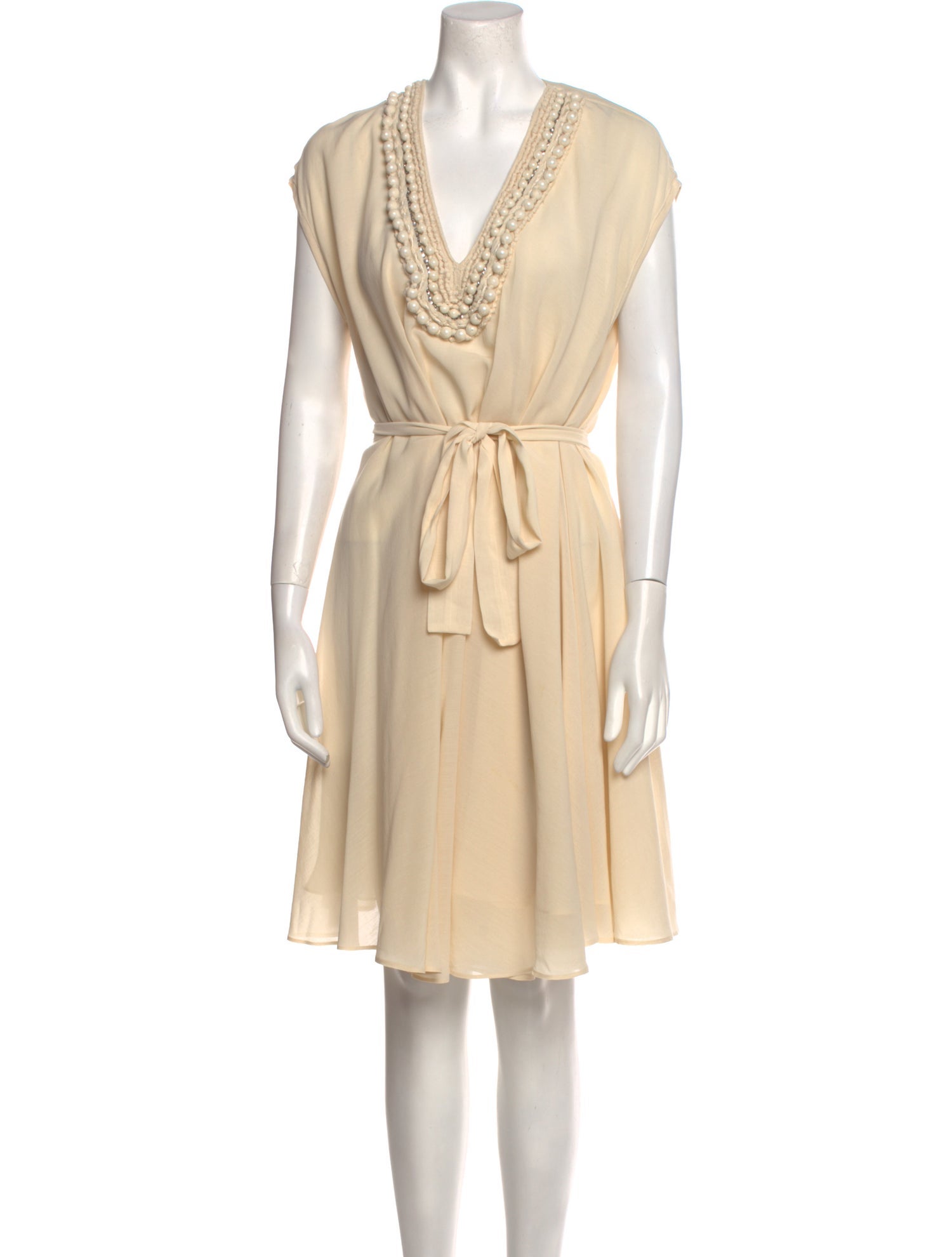 Stella McCartney Plunge Neckline Midi Length Dress