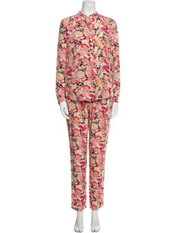 Stella McCartney Suits and Sets Silk Floral Print Pant Set Us2, It38 | XS