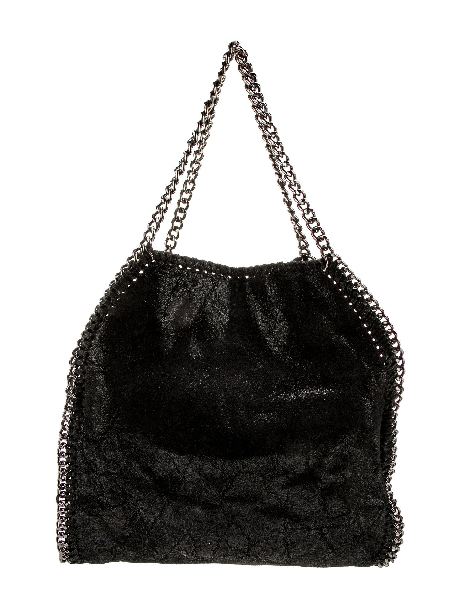 Stella McCartney Vegetarian Suede Tote Black Totes, Handbags