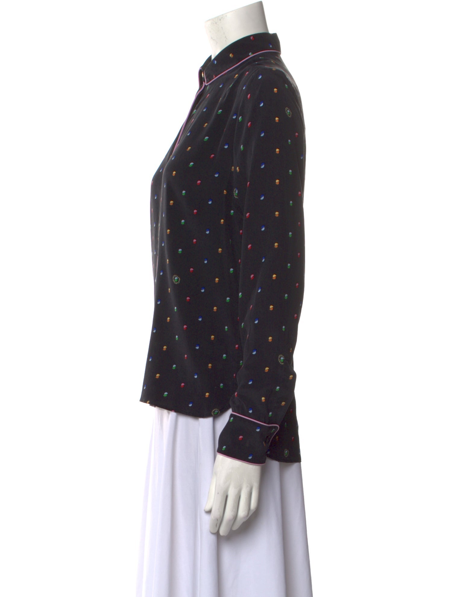 Stella McCartney Silk Printed Button-Up Top