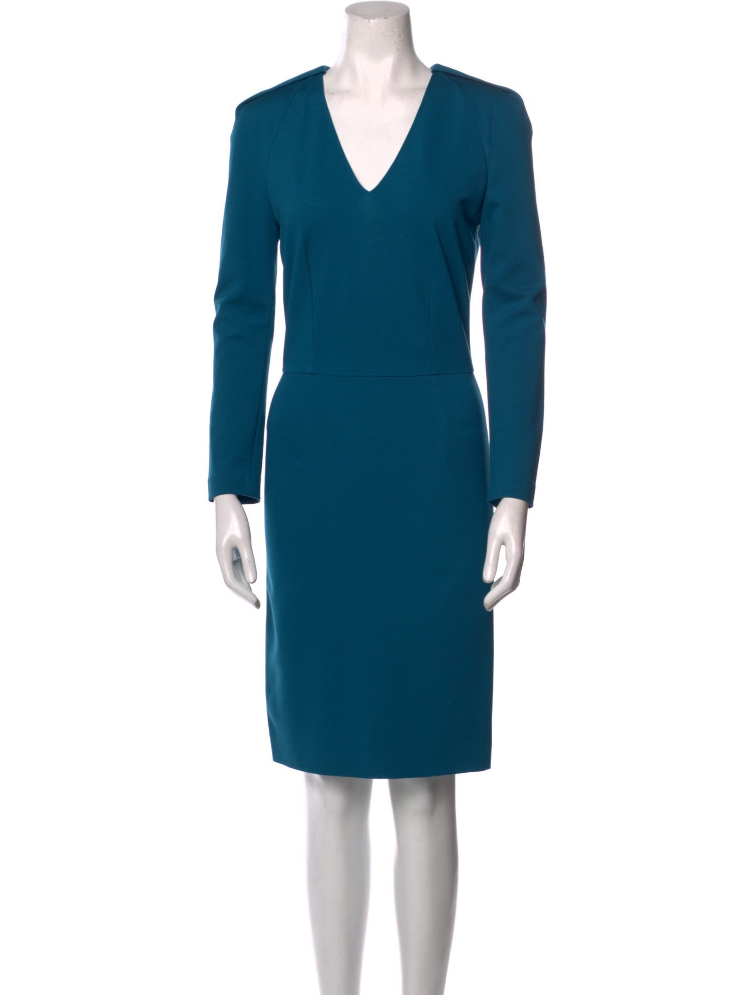Stella McCartney V-Neck Knee-Length Dress - Blue Dresses