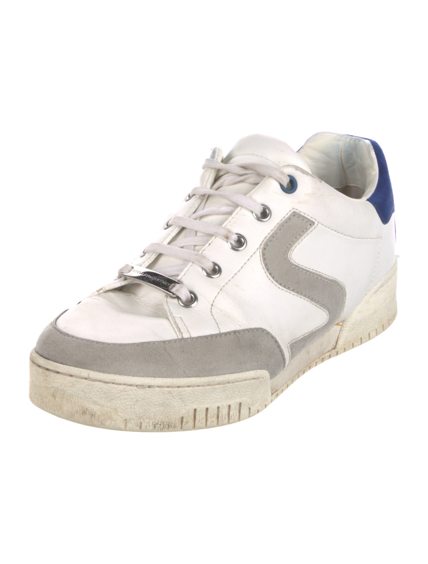 Stella McCartney Leather Colorblock Pattern Sneakers