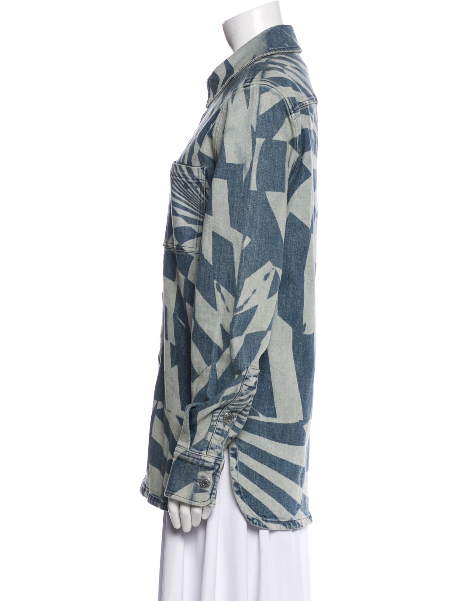 Stella McCartney Plaid Print Denim Jacket