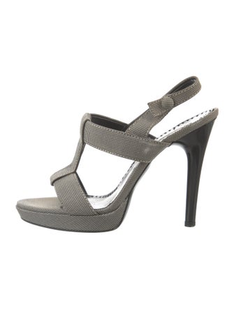 Stella McCartney Patent Leather T-Strap Sandals