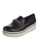 Stella McCartney Patent Leather Chain-Link Accents Loafers