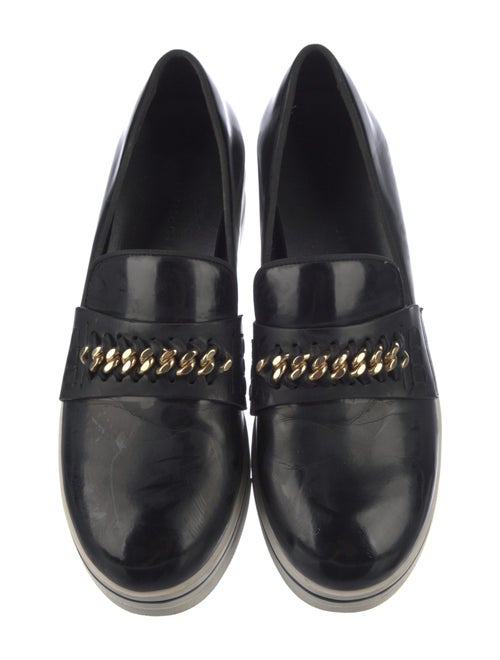 Stella McCartney Patent Leather Chain-Link Accents Loafers