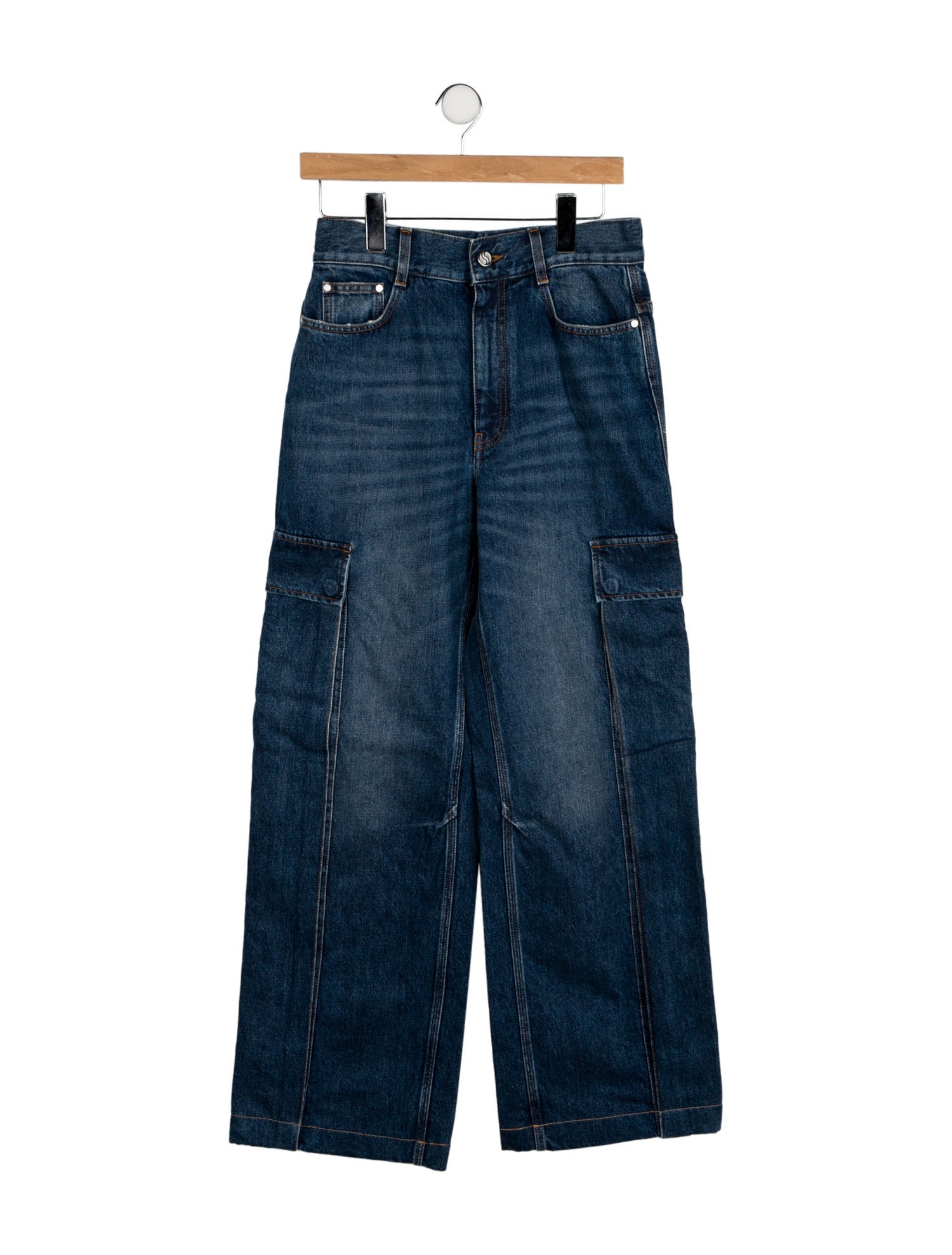 デニム・ジーパン Stella McCartney FW25 \"WIDE LEG\" JEANS (6D0390 3SQH301115) Wide-Leg Jeans with Raw Hem – MAYFEYR