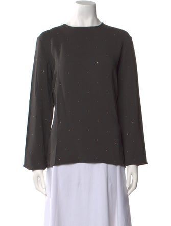 Stella McCartney Bateau Neckline Long Sleeve Blouse