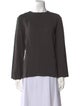 Stella McCartney Bateau Neckline Long Sleeve Blouse