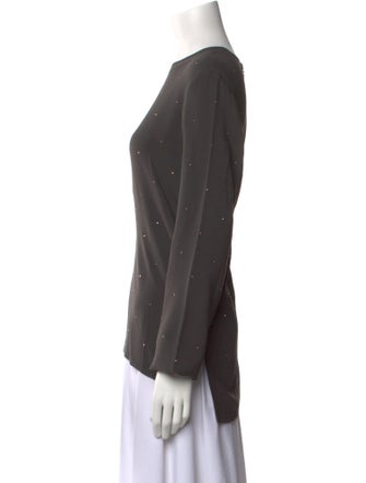 Stella McCartney Bateau Neckline Long Sleeve Blouse