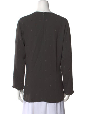 Stella McCartney Bateau Neckline Long Sleeve Blouse