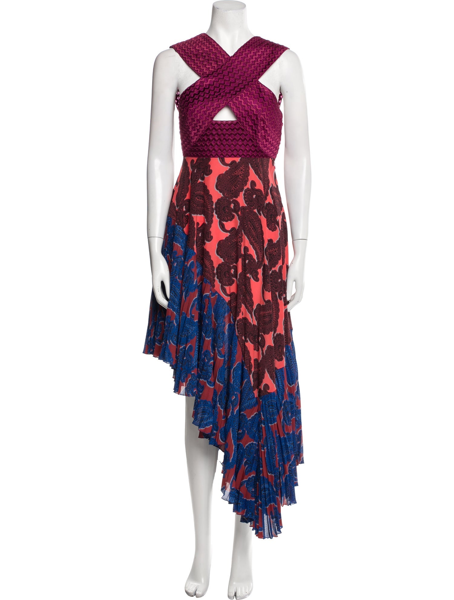 ワンピース Stella McCartney DRESS (6A01063BU304 9000) Cutout asymmetric halterneck dress in pink - Stella Mc