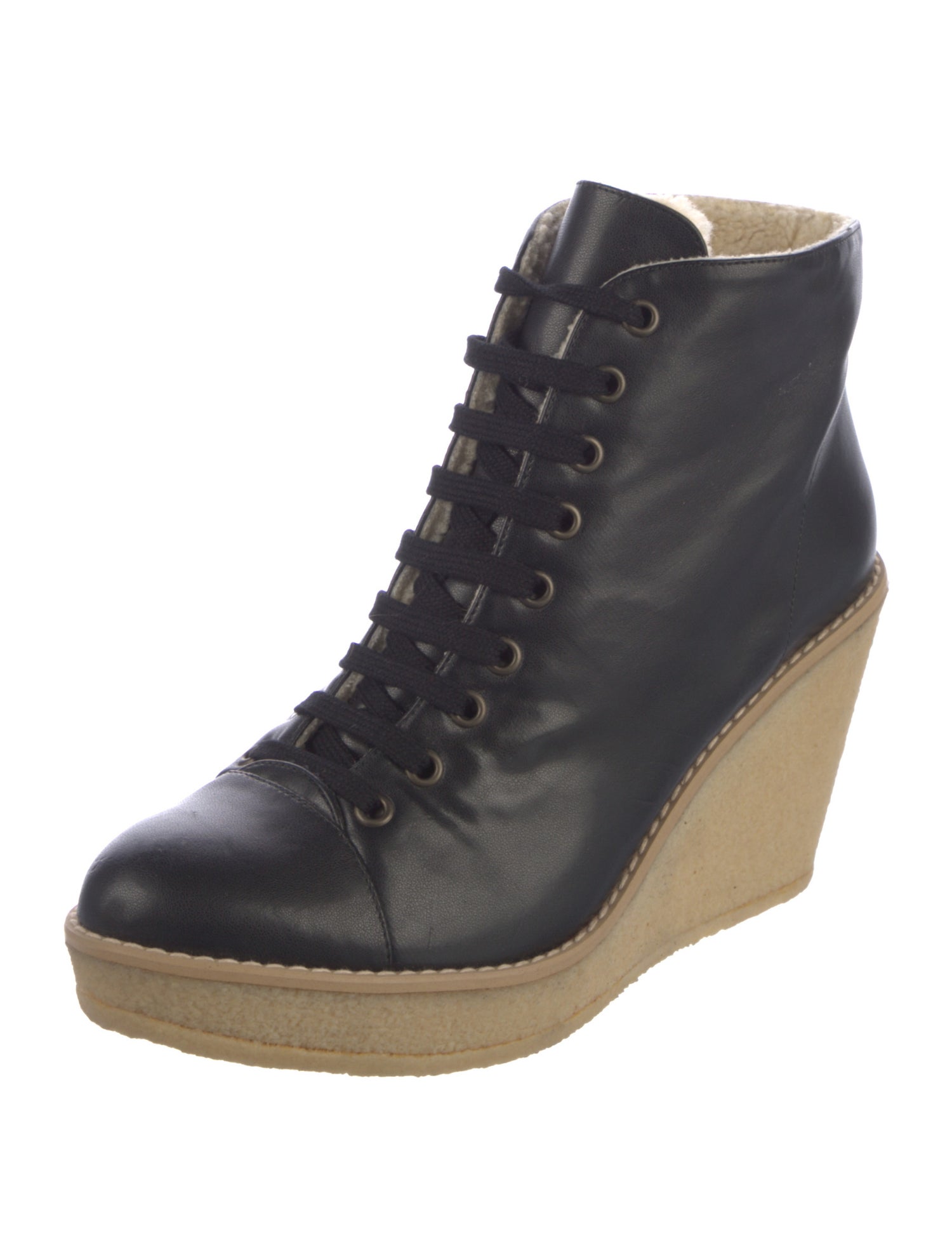 Stella McCartney Leather Lace-Up Boots