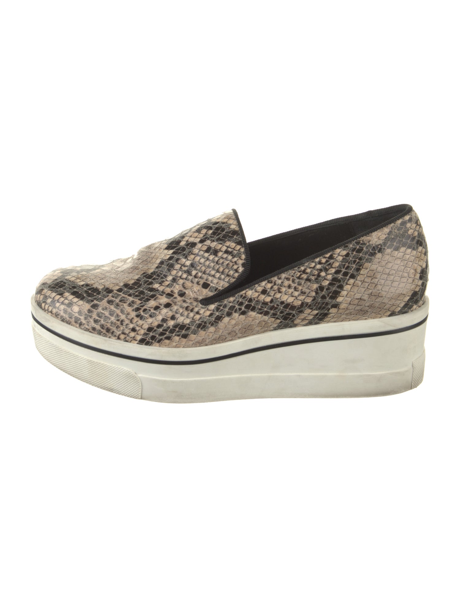 Stella McCartney Patent Leather Animal Print Loafers