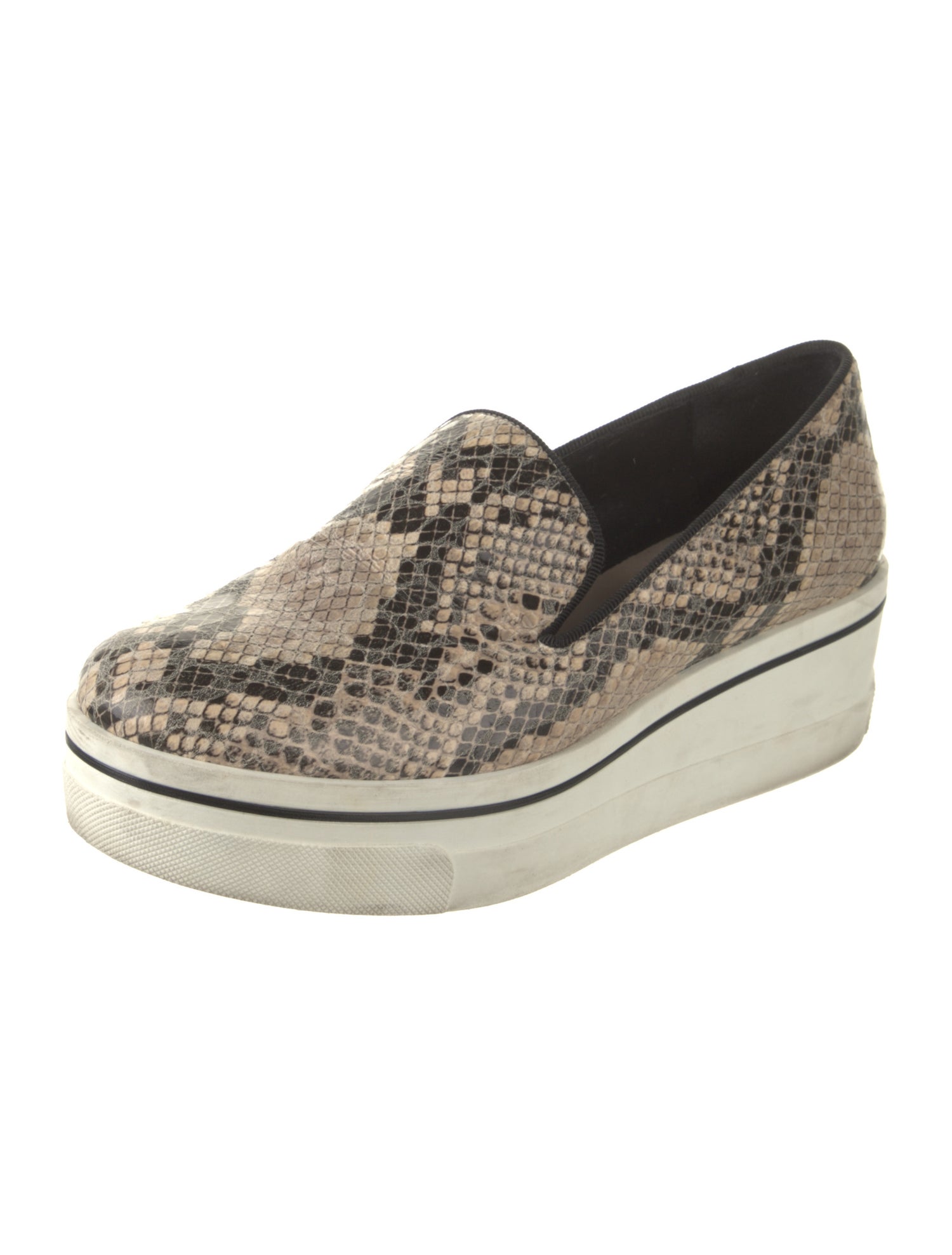 Stella McCartney Patent Leather Animal Print Loafers