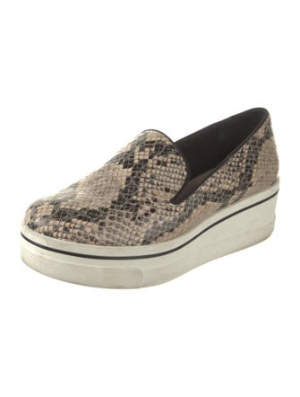 Stella McCartney Patent Leather Animal Print Loafers
