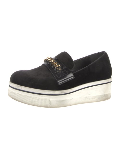 Stella McCartney Velvet Chain-Link Accents Loafers