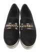 Stella McCartney Velvet Chain-Link Accents Loafers