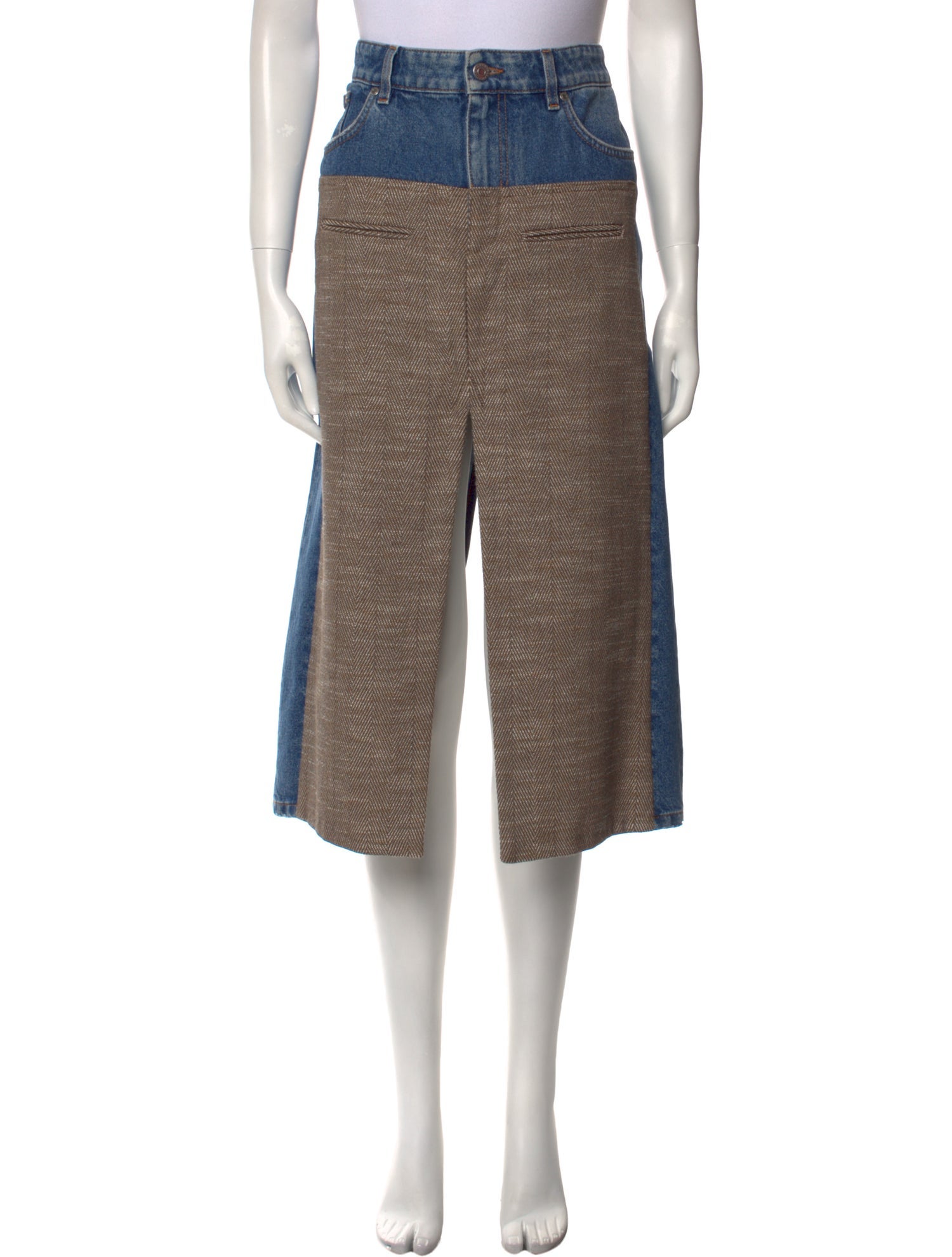 Stella McCartney Colorblock Pattern Midi Length Skirt w/ Tags