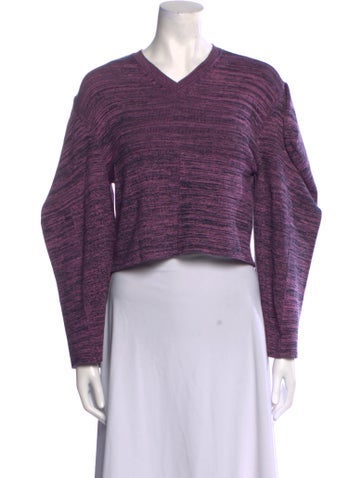 Stella McCartney Knitwear Striped V-Neck Sweater Us2, It38 | XS