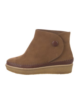 Stella McCartney Suede Whipstitch Trim Boots