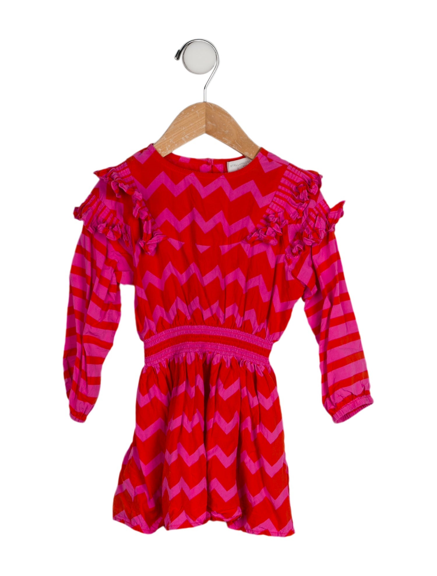 Stella McCartney Girls Ruffle Pattern Print Dress