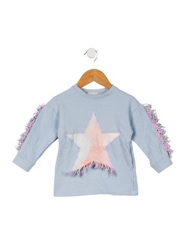 Stella McCartney Sizes 2-6 Girls' Fringe Trimmed Long Sleeve Sweatshirt 2
