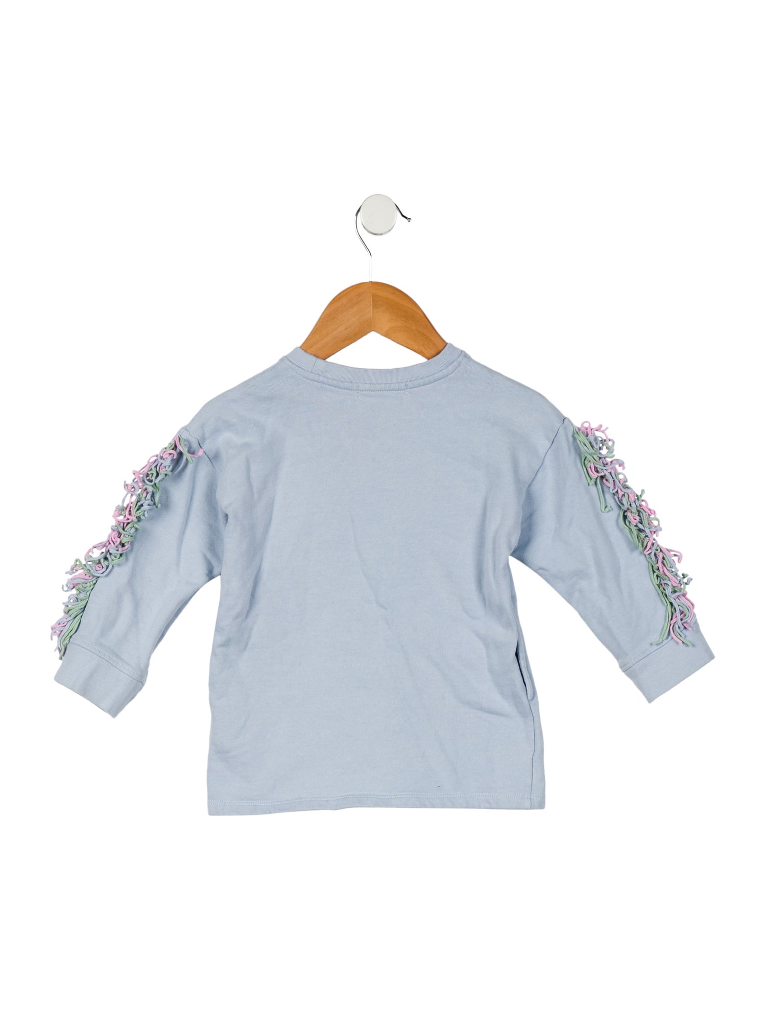 Stella McCartney Girls' Fringe Trimmed Long Sleeve Sweatshirt