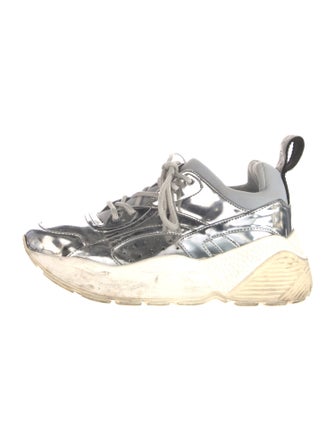 Stella McCartney Vegetarian Patent Leather Printed Chunky Sneakers