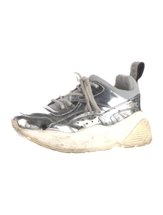 Stella McCartney Vegetarian Patent Leather Printed Chunky Sneakers