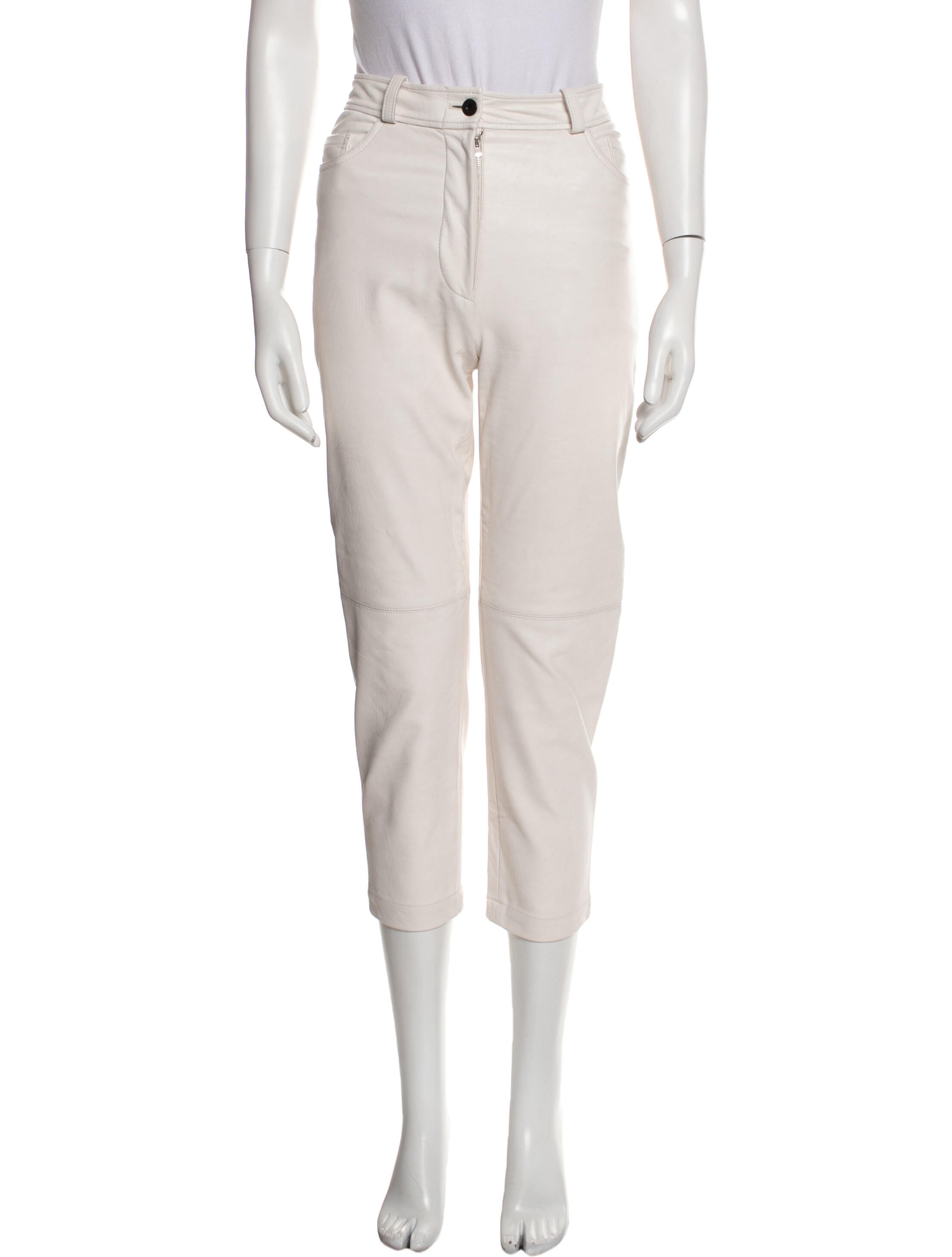 パンツ STELLA MCCARTNEY Women Straight Pants 6400483AU354 White Boutique STELLA MCCARTNEY Asymmetric front detail textured