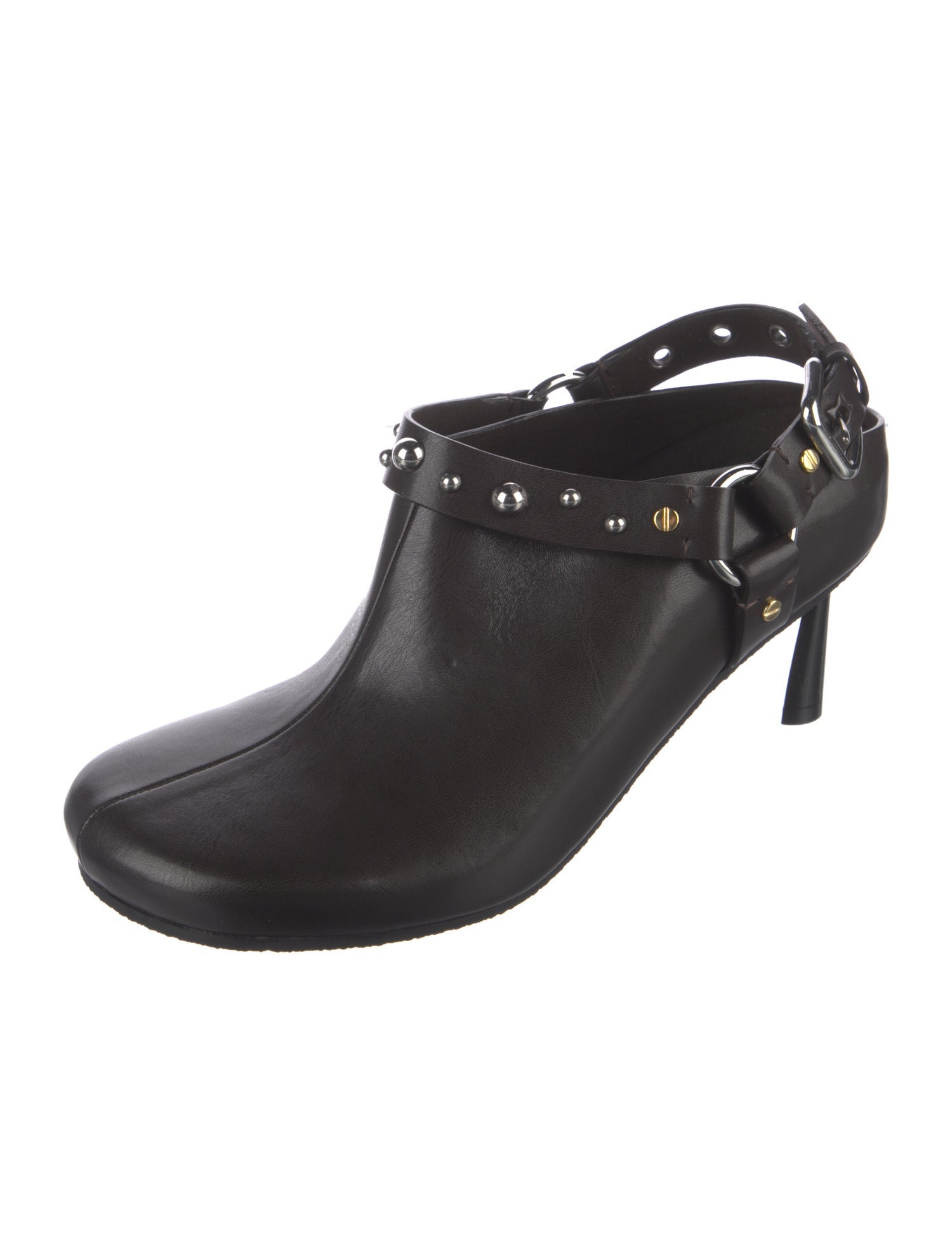 Stella McCartney Leather Studded Accents Mules