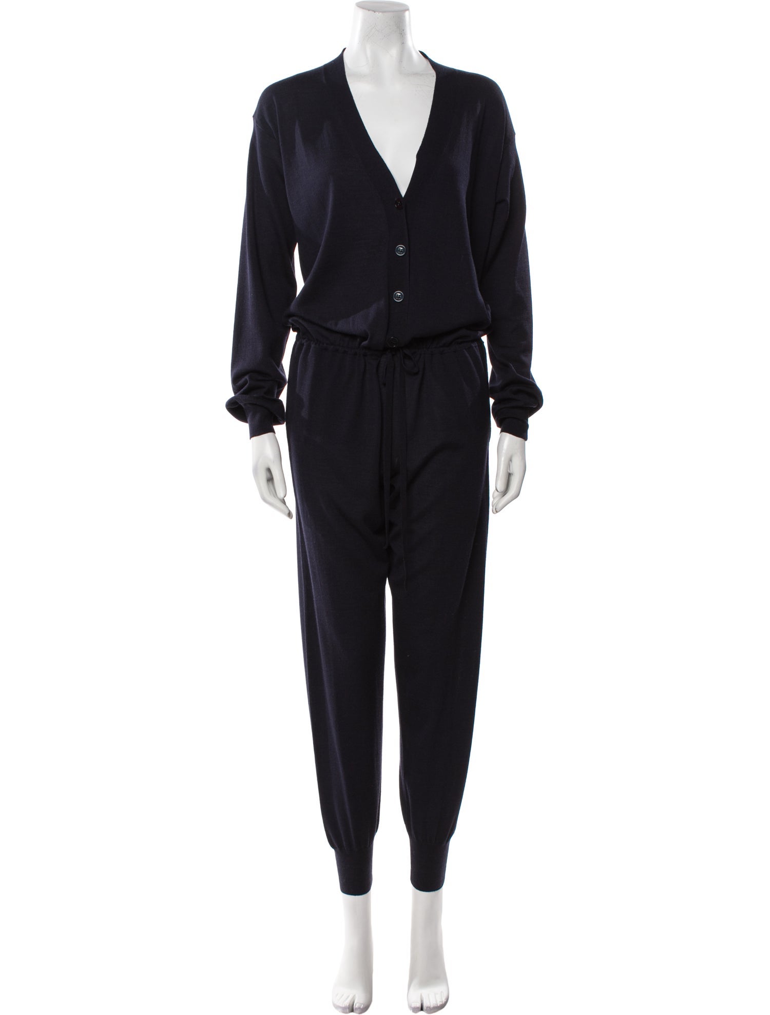 Stella McCartney Virgin Wool V-Neck Jumpsuit