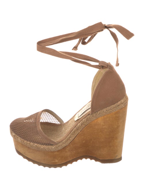 Stella McCartney Canvas Mesh Accents D'Orsay Pumps