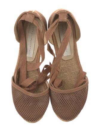 Stella McCartney Canvas Mesh Accents D'Orsay Pumps