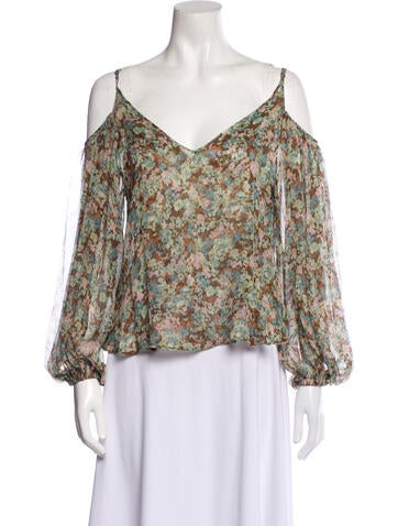 Stella McCartney Tops Silk Floral Print Blouse S