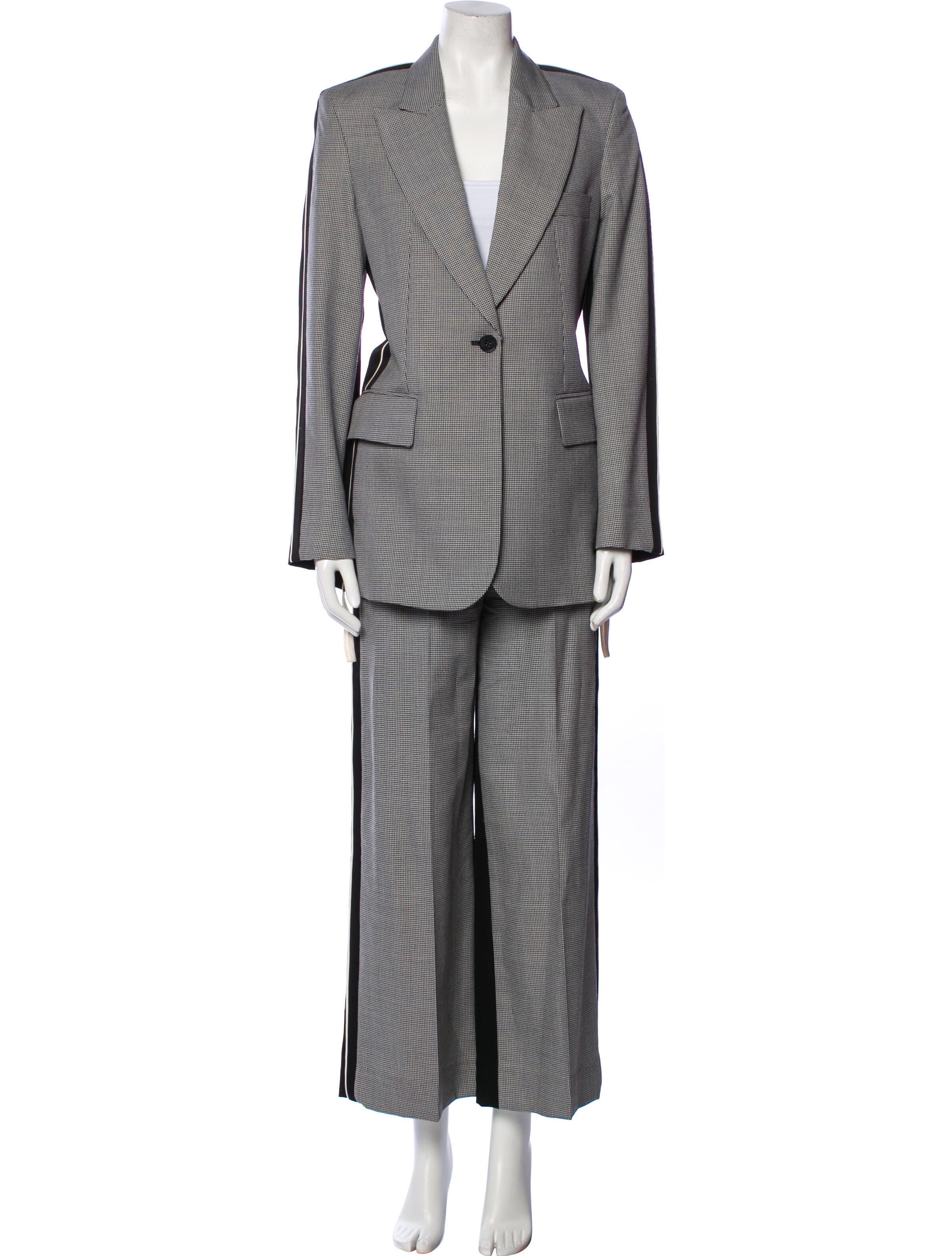 Stella McCartney Wool Plaid Print Pantsuit