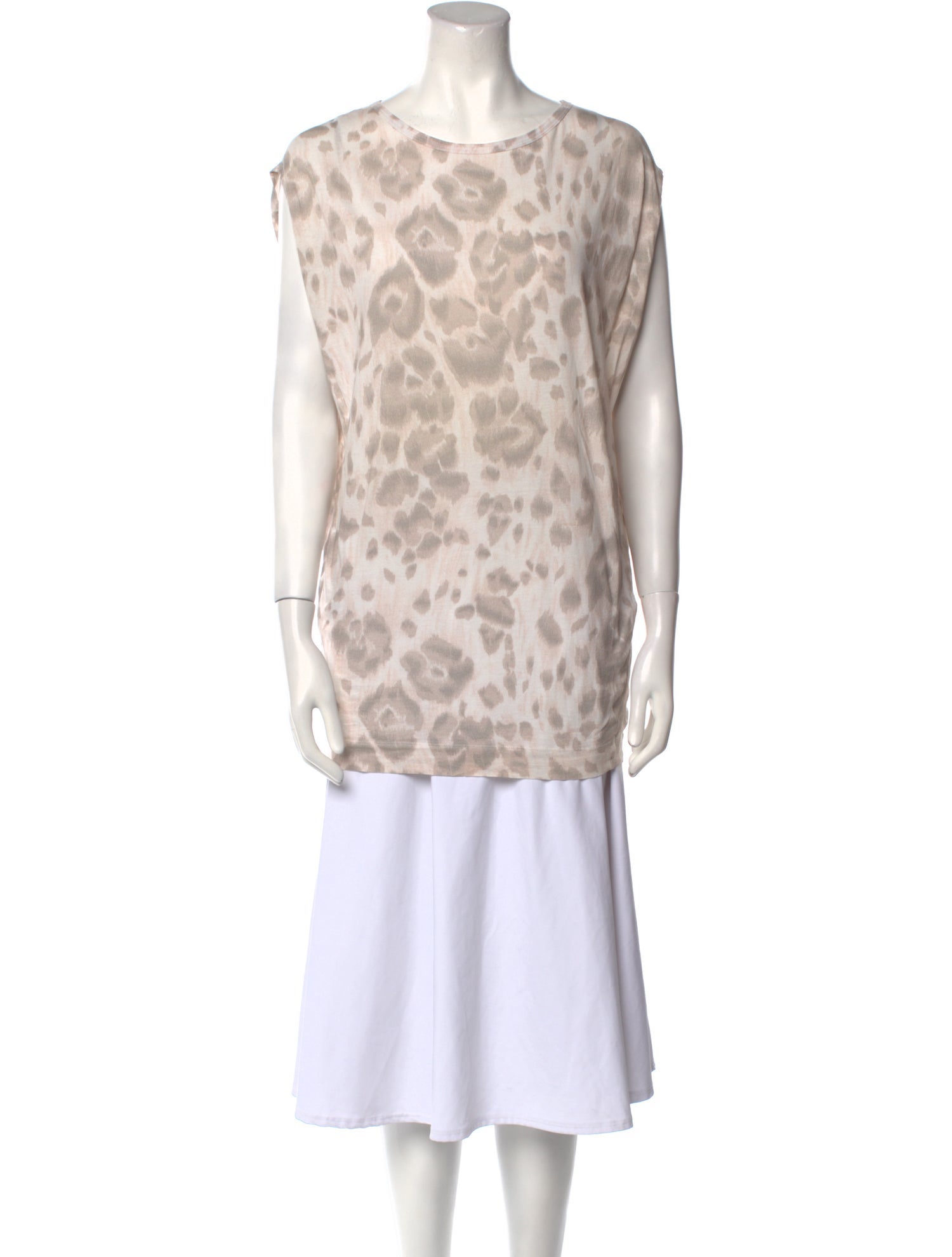 Stella McCartney Animal Print Bateau Neckline Tunic