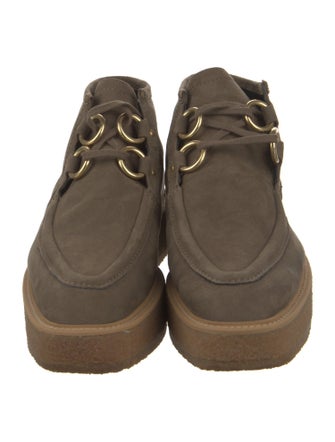 Stella McCartney Vegetarian Suede Lace-Up Boots