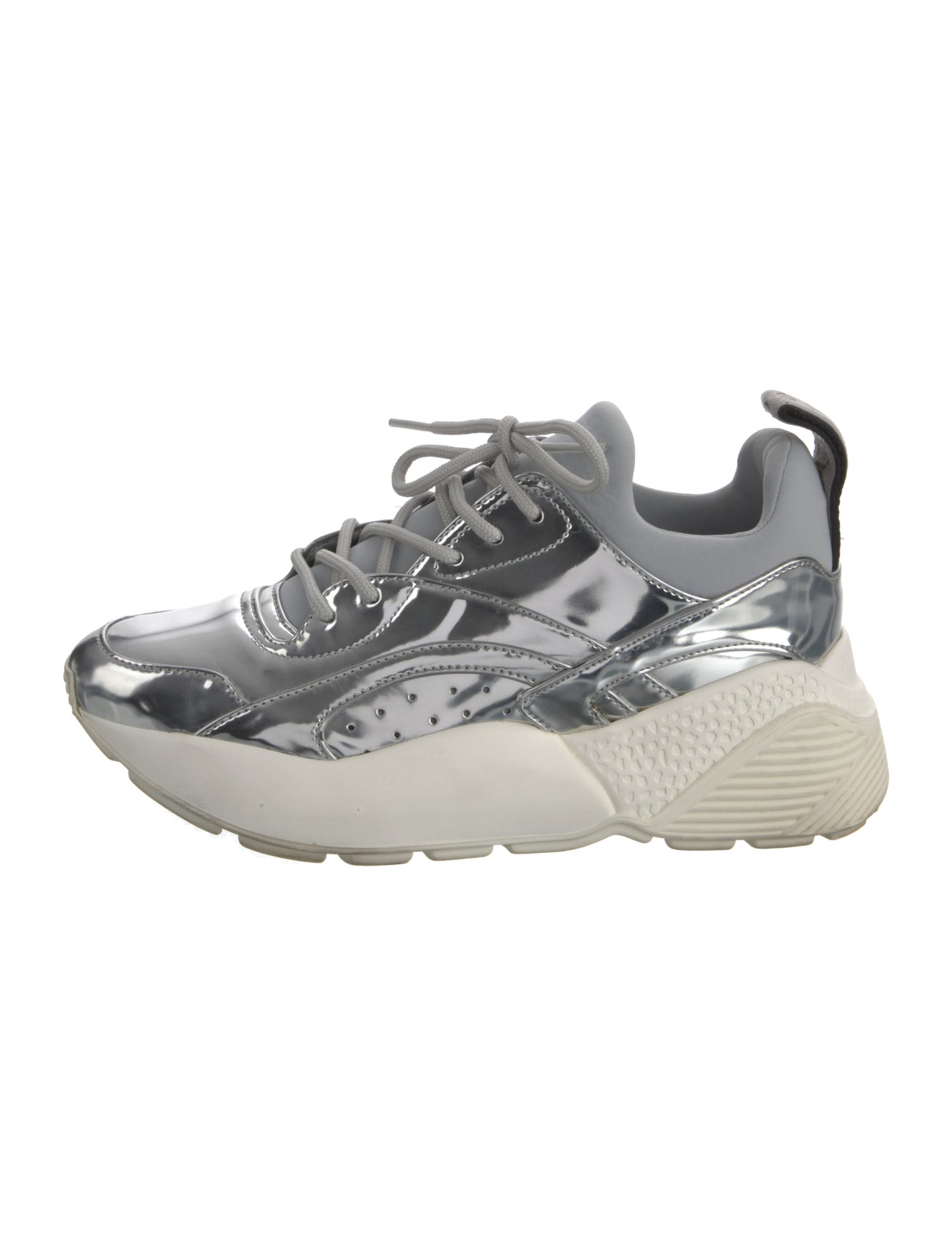 Stella McCartney Vegetarian Patent Leather Printed Chunky Sneakers