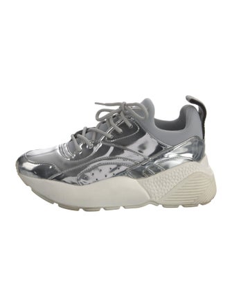 Stella McCartney Vegetarian Patent Leather Printed Chunky Sneakers