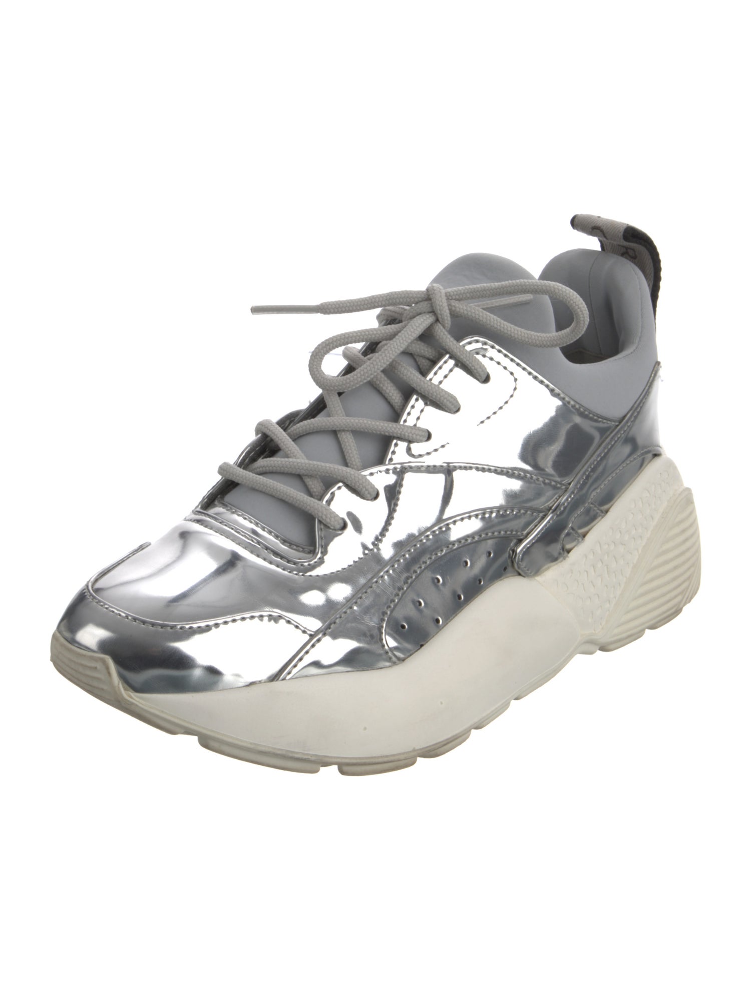 Stella McCartney Vegetarian Patent Leather Printed Chunky Sneakers