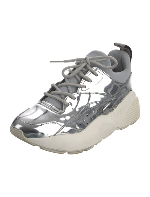 Stella McCartney Vegetarian Patent Leather Printed Chunky Sneakers