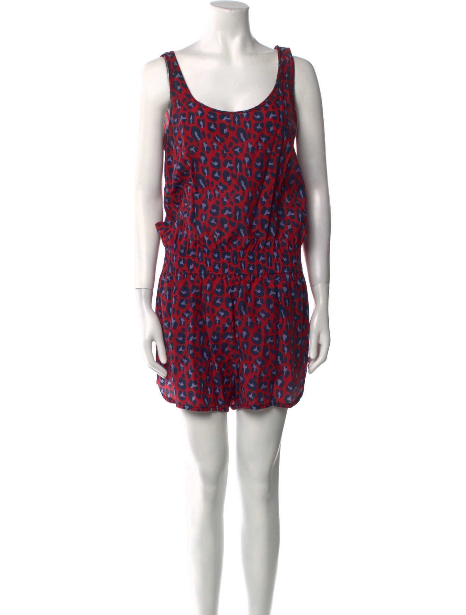 Stella McCartney Animal Print Scoop Neck Romper
