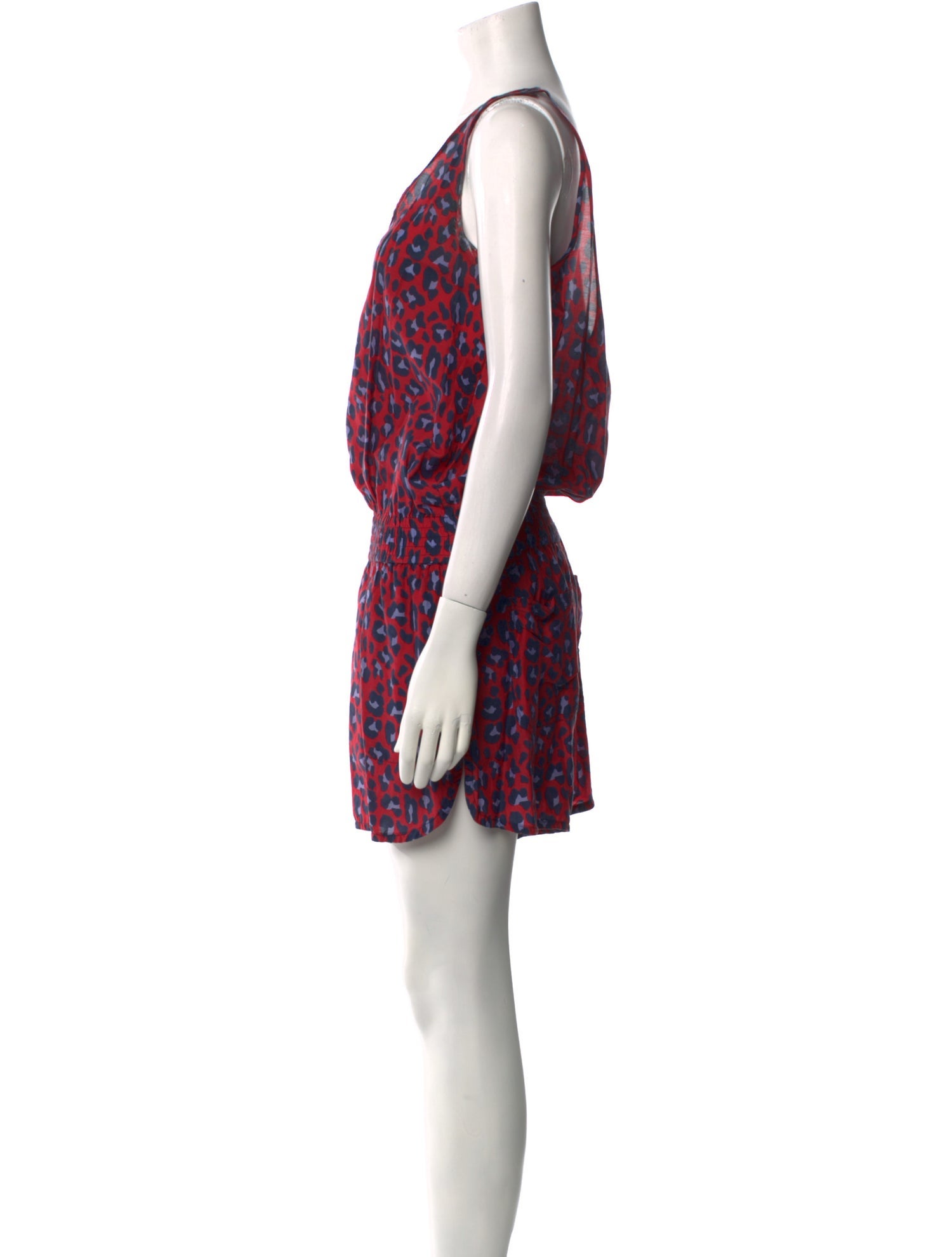 Stella McCartney Animal Print Scoop Neck Romper