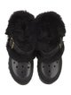 Stella McCartney Vegan Leather Faux Fur Trim Flats