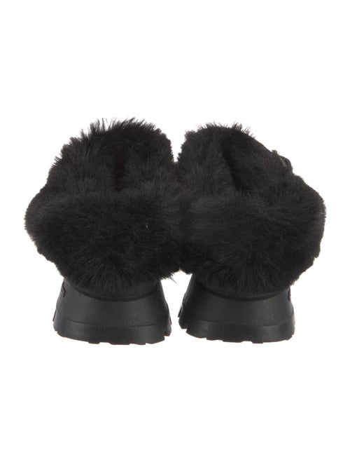 Stella McCartney Vegan Leather Faux Fur Trim Flats