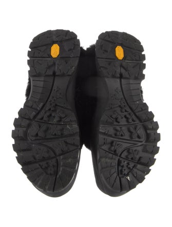 Stella McCartney Vegan Leather Faux Fur Trim Flats