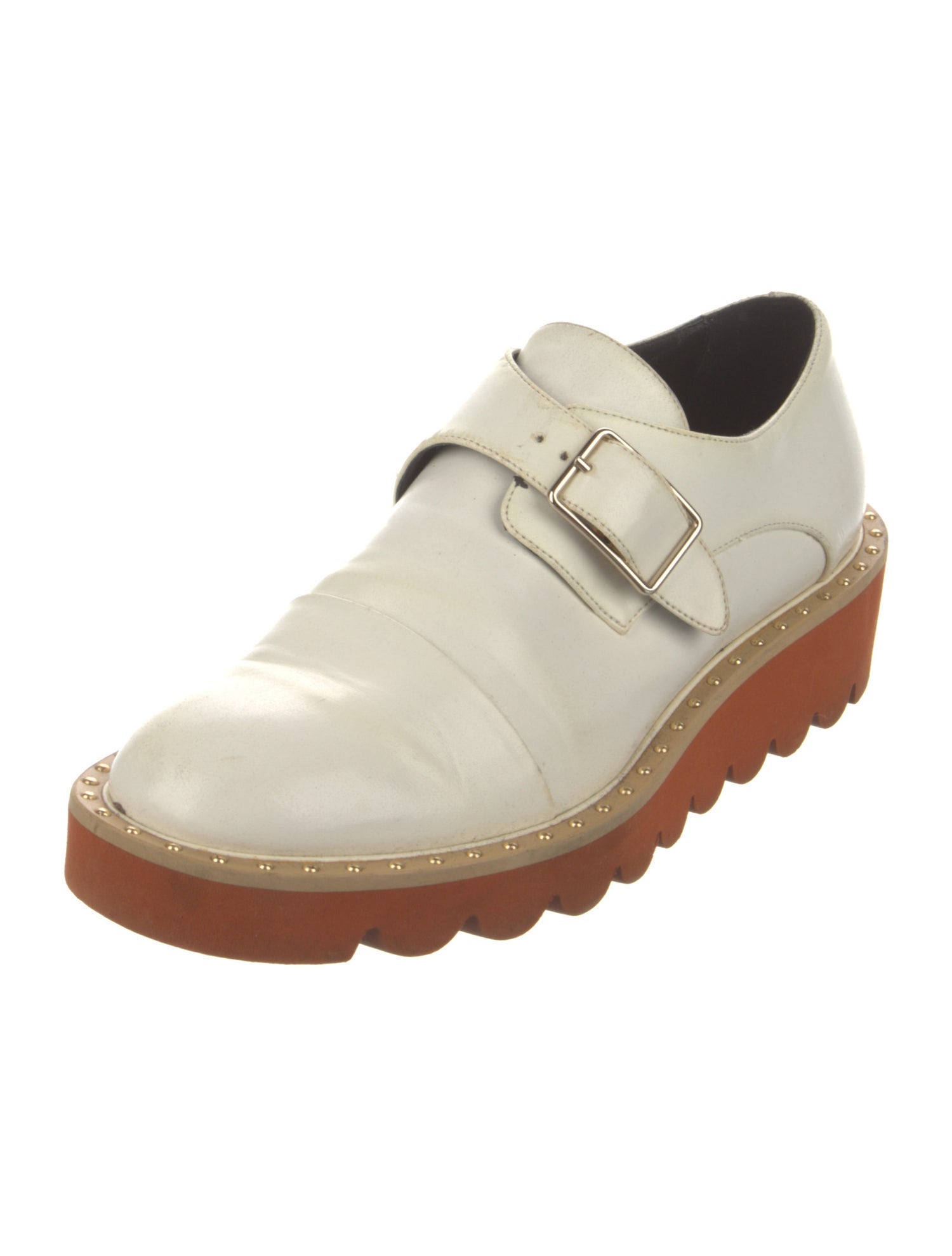 Stella McCartney Leather Studded Accents Loafers