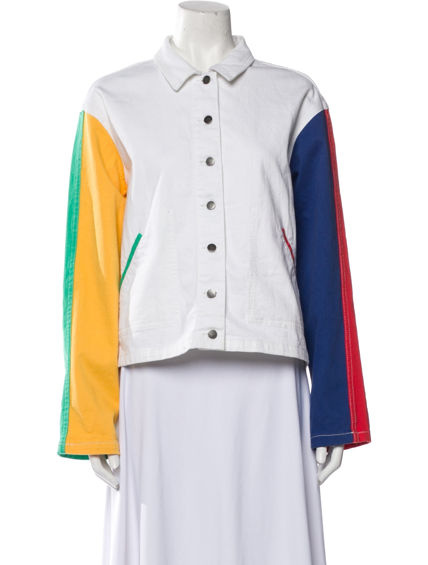 Stella McCartney Colorblock Pattern Denim Jacket
